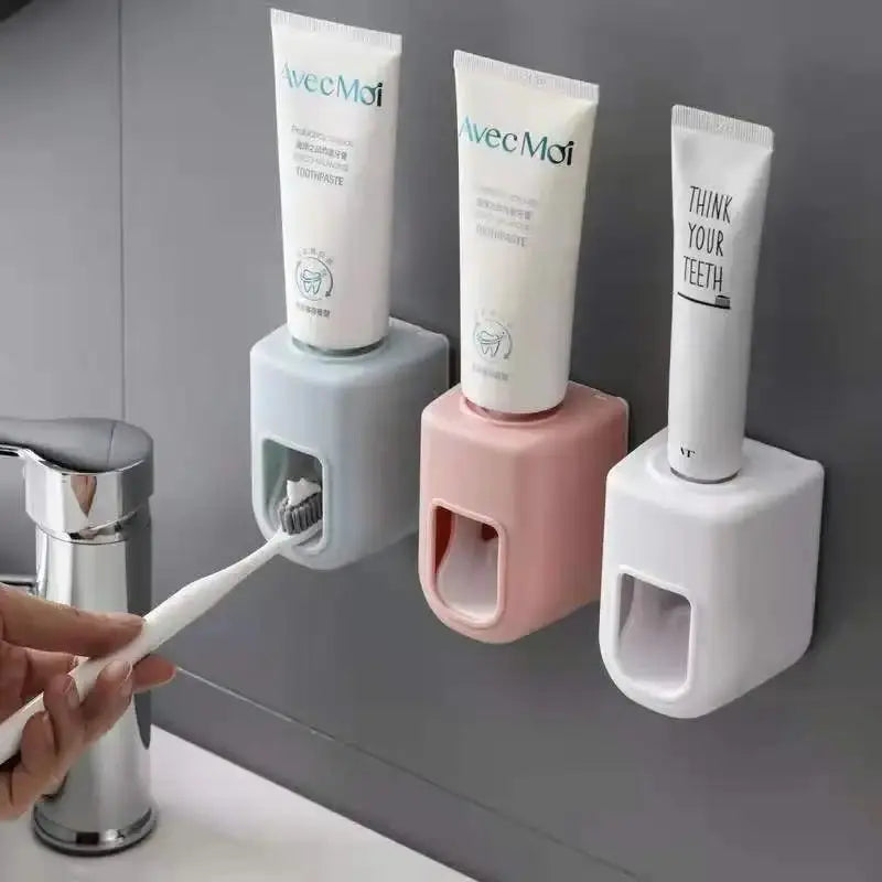 Creative Wall Mount Automatic Toothpaste Dispenser Bathroom Accessories Waterproof Lazy Toothpaste Squeezer Toothbrush Holder My Store