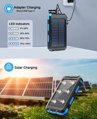 Waterproof Outdoor Solar Power Bank 38800mAh Dual USB Travel Outdoor Solar Mobile Phone Charger Solar Powerbanks For Camping My Store