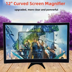 10/12 Inch/Phone Screen 3D HD Magnifier Movie Video Amplifier Holder Enlarger Screen Smart Phone Magnifying Curved Screen My Store