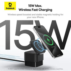 Baseus 3 in 1 25W Magnetic Wireless Charger Stand 15W Fast Wireless Charging Desktop Dock Station For iPhone16 15 14 13 Airpod My Store