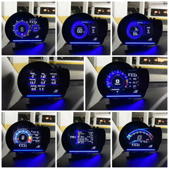 Newest A501 OBD2 Car Head Up Display HUD Smart Car Water&Oil temp Turbo RPM Gauge Digital Odometer Security Alarm Auto Meter My Store
