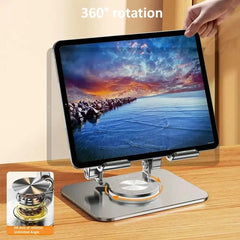 360° Rotation Tablet Stand for iPad, Adjustable Foldable Tablet Holder,Aluminum Phone Stand Compatible with iPad Pro/ Air/ Mini My Store