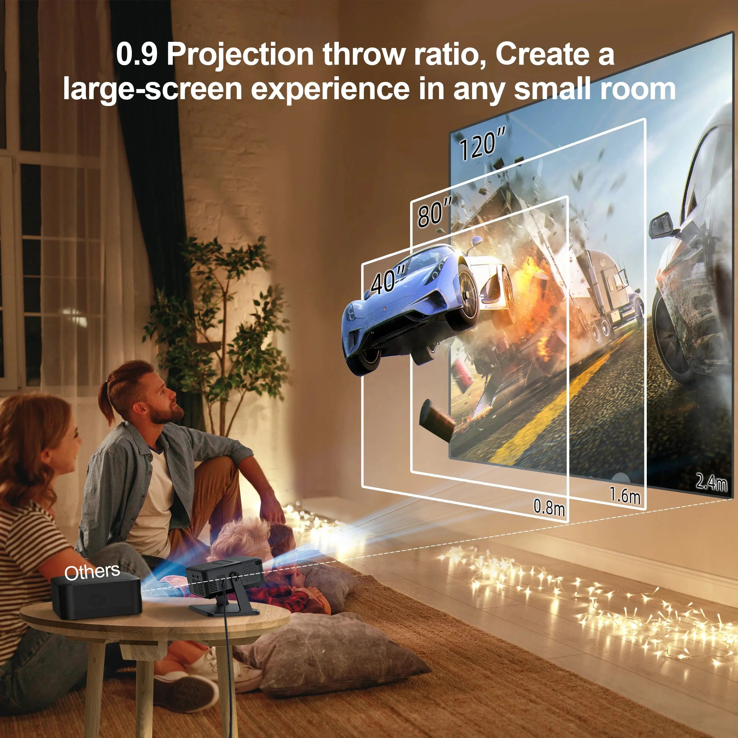 WESOPRO Mini Projector Smart 4K Portable with Wifi 6 Bluetooth 5.0 Android 11 Automatic Keystone for Home Theater Entertainment My Store