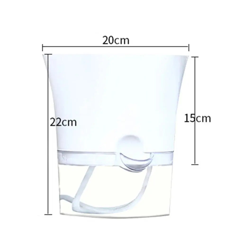 Transparent Self-Watering Plant Flower Pot Hexagonal Lazy Flowerpot Plastic Planters Home Garden Decoraction My Store