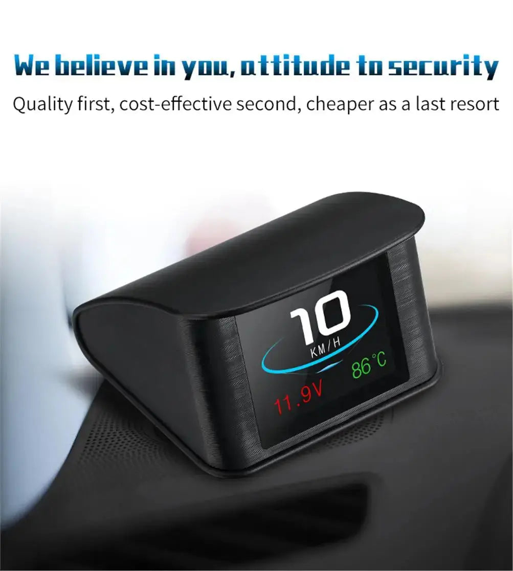 HUD P10 OBD2 Digital Car Head Up Display Speedometer Tachometer Battery Voltage Oil Pressure Coolant Temp Smart Car HUD Gauge My Store