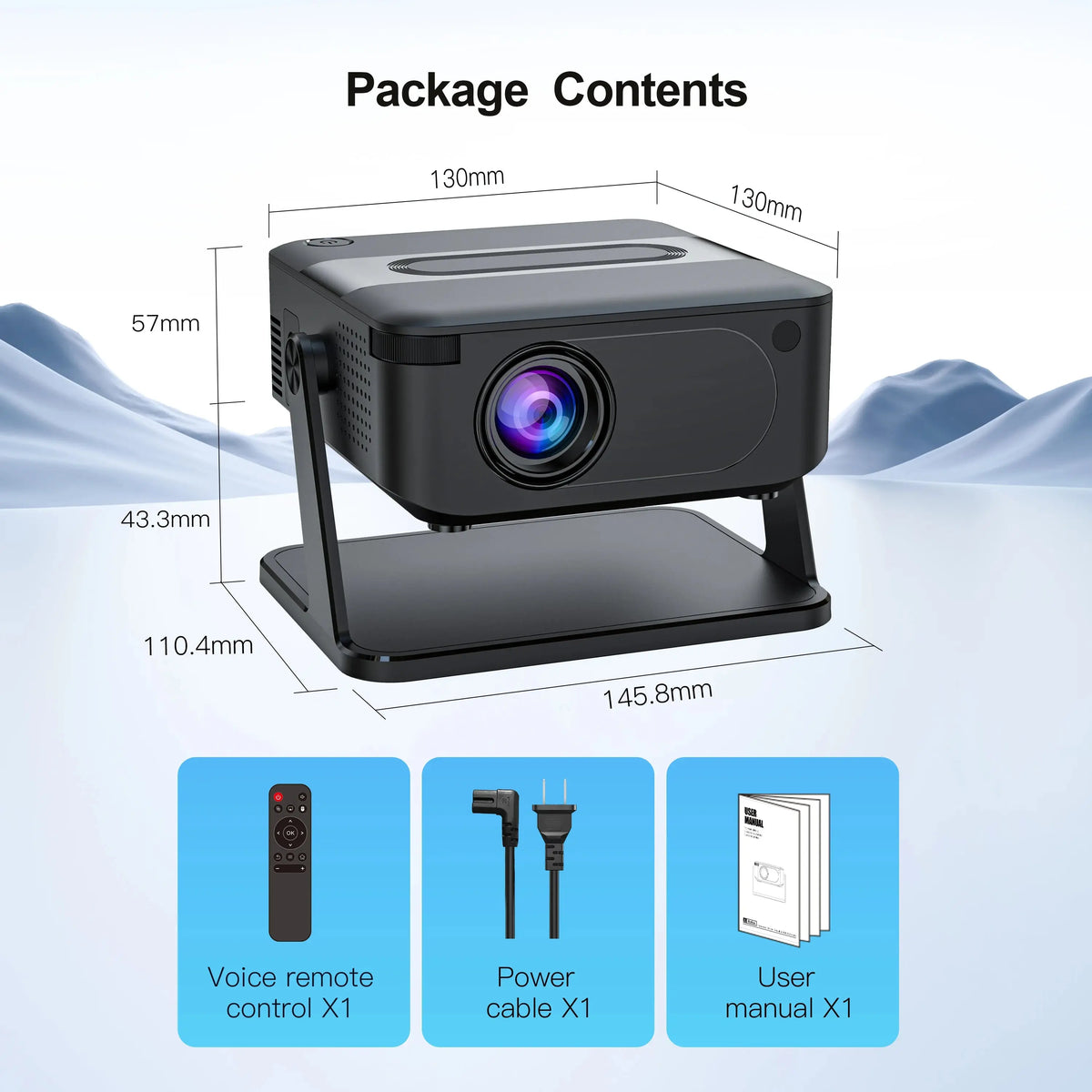 WESOPRO Mini Projector Smart 4K Portable with Wifi 6 Bluetooth 5.0 Android 11 Automatic Keystone for Home Theater Entertainment My Store