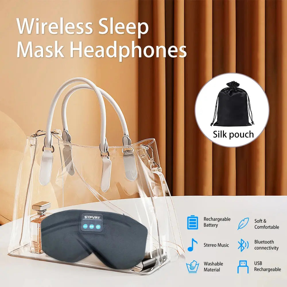 Sleeping Mask With Bluetooth 5.3 Headphones For Sleeping Sleep Shade For Women Men Fone De Ouvido Bluetooth Wireless Eye Mak My Store