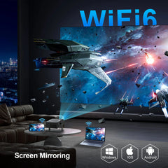 WESOPRO Mini Projector Smart 4K Portable with Wifi 6 Bluetooth 5.0 Android 11 Automatic Keystone for Home Theater Entertainment My Store