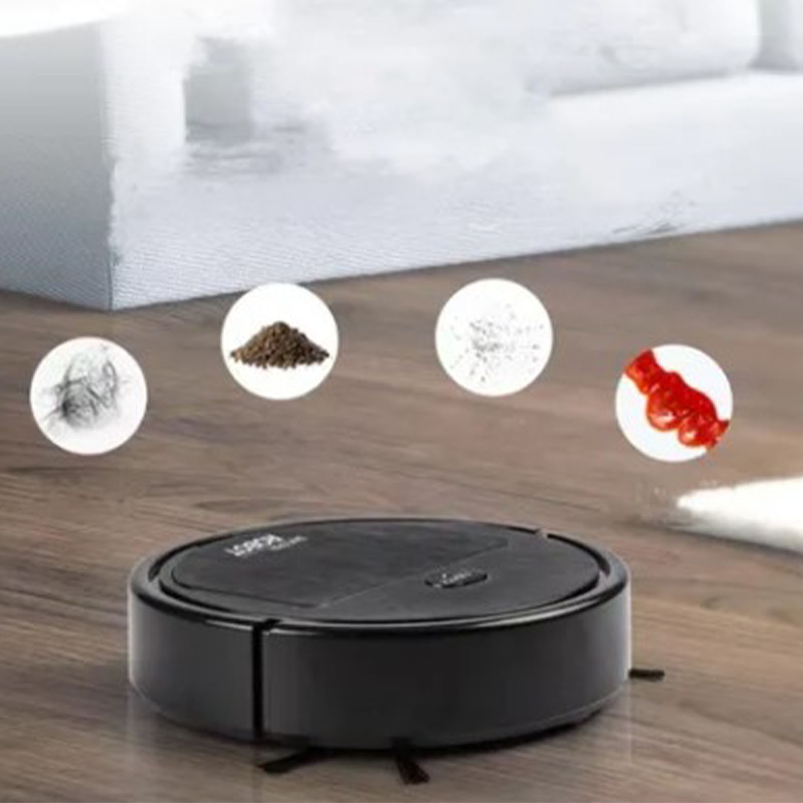 0d3fdbd7-0beb-4260-a913-8d05e57bf42b.jpg Automatic Vacuum Cleaner Low Noise Rechargeable 3 In 1 Intelligent Sweeping Robot For Hair Dust Stain Black - Image 4