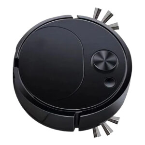 Automatic Vacuum Cleaner Low Noise Rechargeable 3 In 1 Intelligent Sweeping Robot For Hair Dust Stain Black